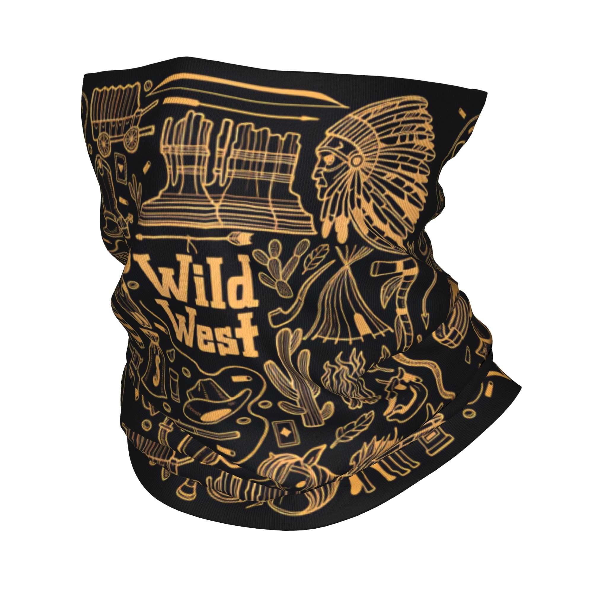 Wildman Hunting & Outdoor Polokwane - Outdoor-Sport-Sturmhaube mit Wild-West-Muster, weiche, warme taktische
