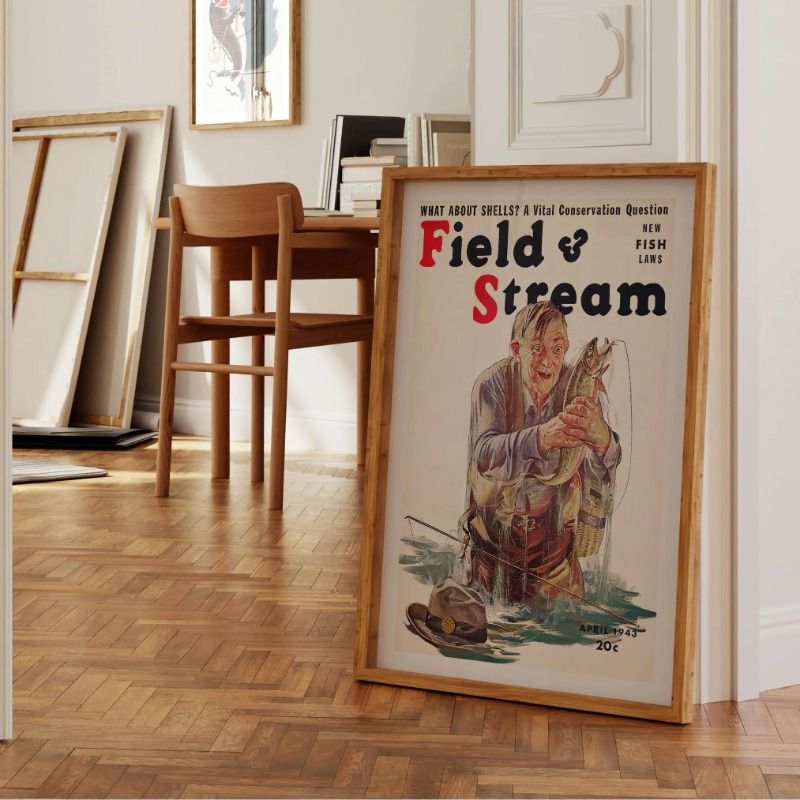 Vintage Fliegenfischen Leinwan – Outdoor Hunting Paintings Bewertung und Preis