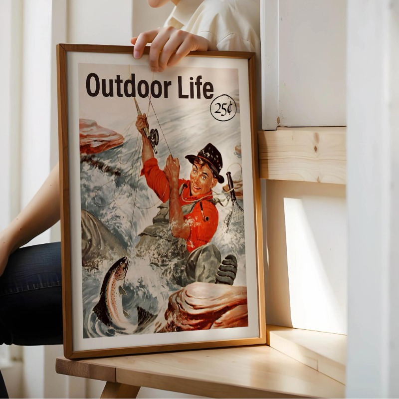 Vintage Fliegenfischen Leinwan – Outdoor Hunting Paintings Bewertung und Preis