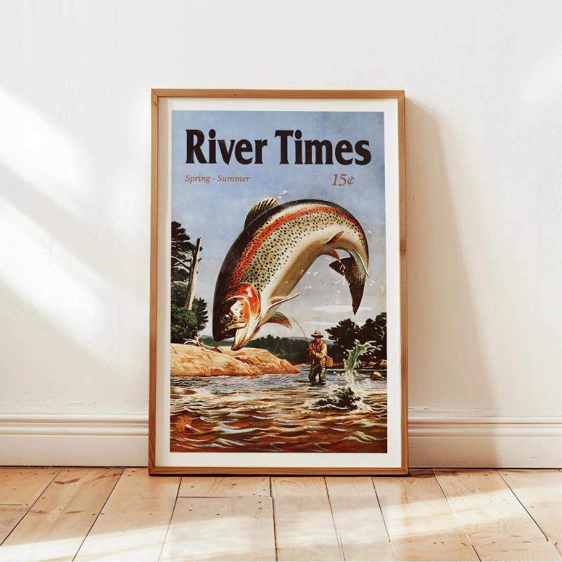 Vintage Fliegenfischen Leinwan – Outdoor Hunting Paintings Bewertung und Preis