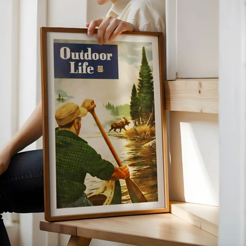 Vintage bunte Angeln Poster Ja – Outdoor Hunting Paintings Bewertung und Preis