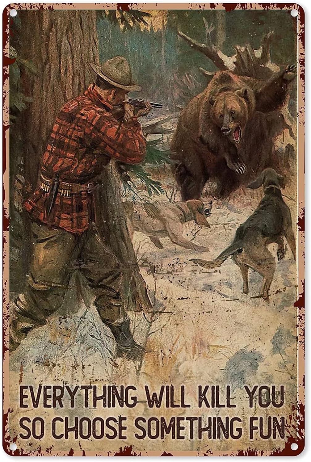 Metall-Blechschild „Hunting Be – Outdoor Hunting Paintings Bewertung und Preis