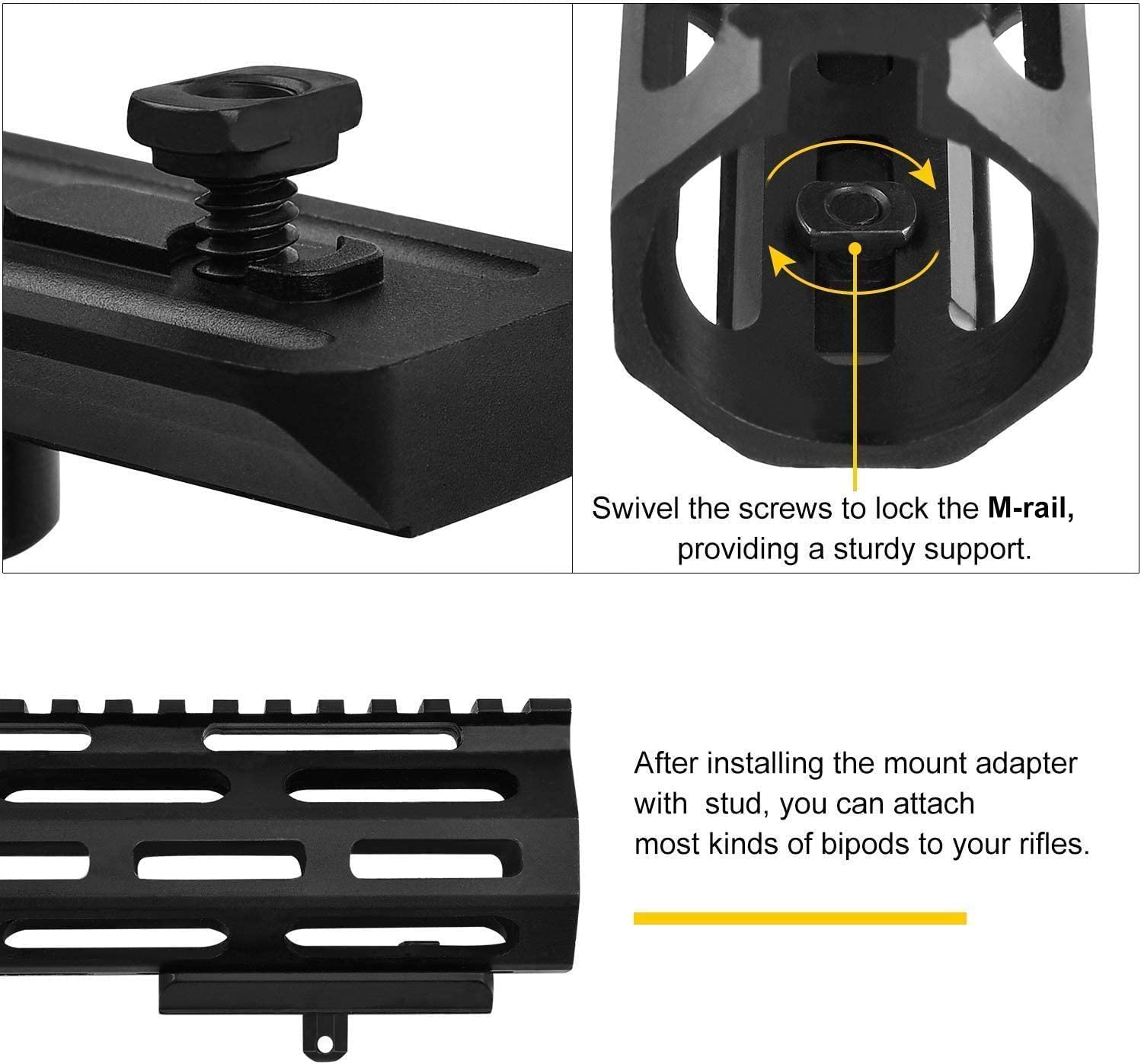 WildSky M-lok Mount Picatinny  – Bipod Rifle Mount Bewertung und Preis