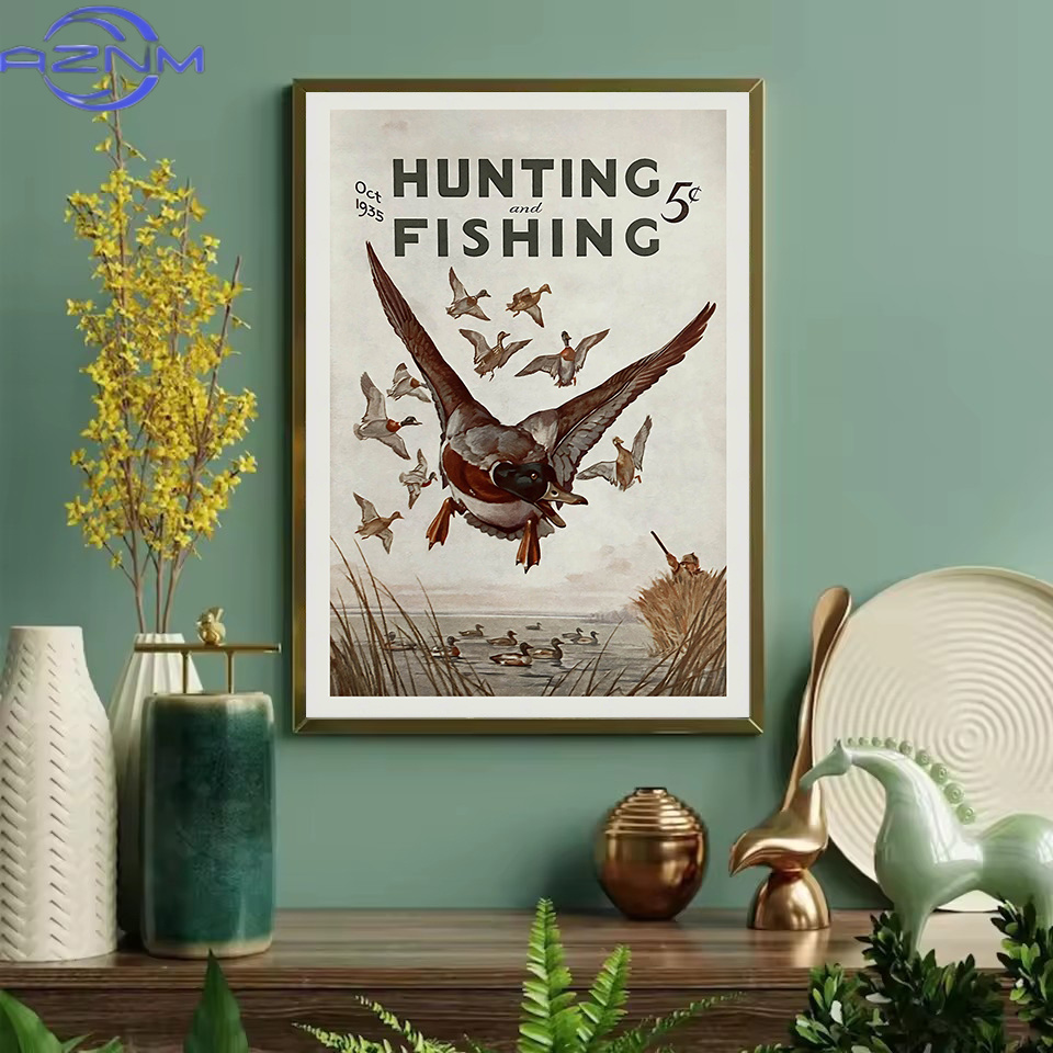 AZNM Retro Wildlife Outdoor Ja – Outdoor Hunting Paintings Bewertung und Preis