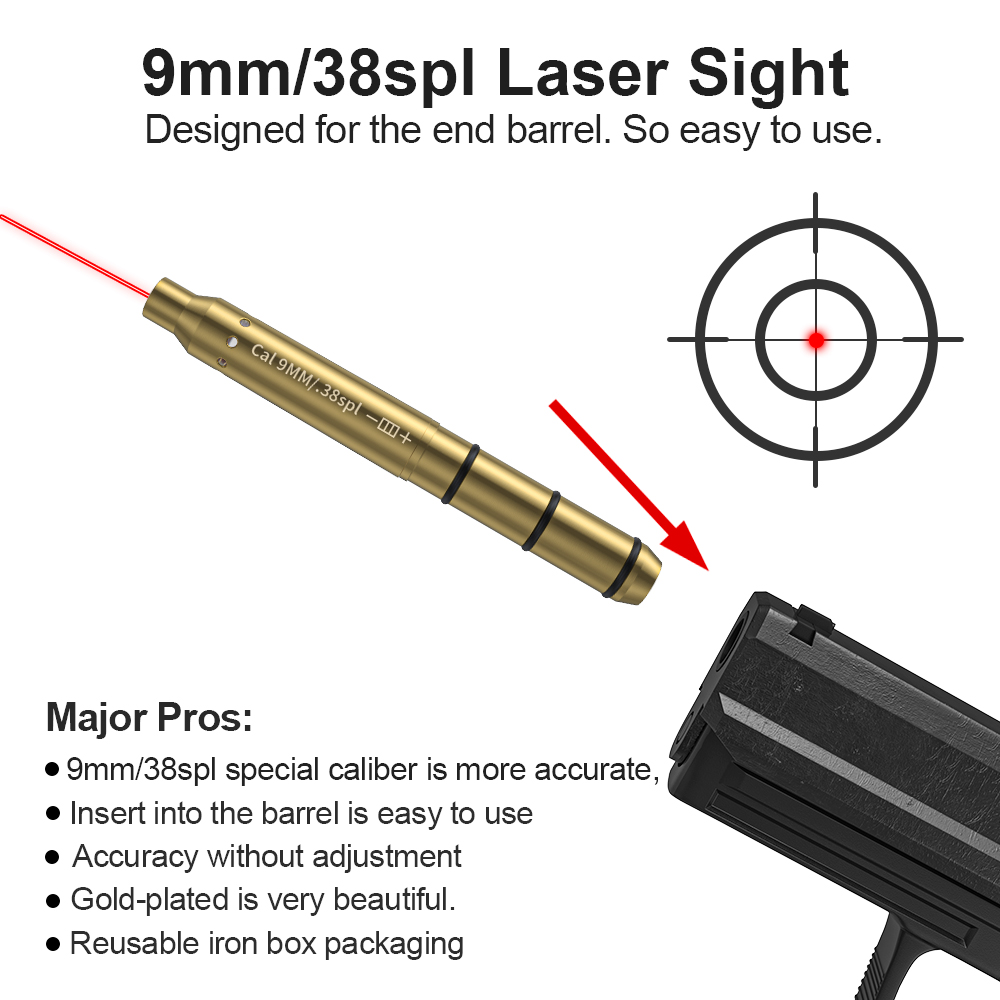9MM/38SPL Red Laser Boresighte – Outdoor Hunting Range Bewertung und Preis