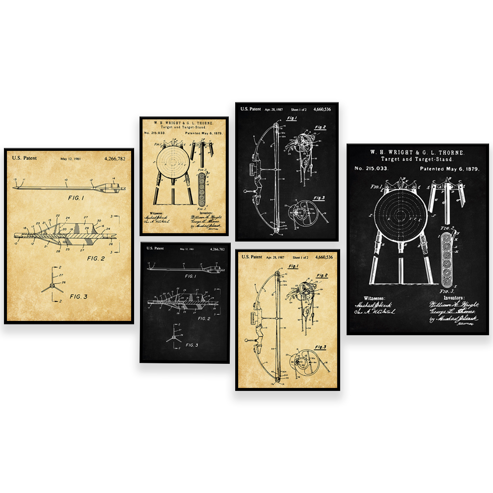 Bogenpatenten-Drucke, Pfeilpos – Outdoor Hunting Paintings Bewertung und Preis